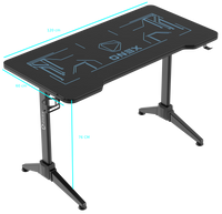 ONEX GD1200G RGB Premium Tempered Glass Gaming Office Desk