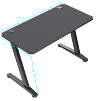 ONEX GD1300Z-SE Z Shaped Large Gaming Computer Desk, Home Office Gaming Computer Table