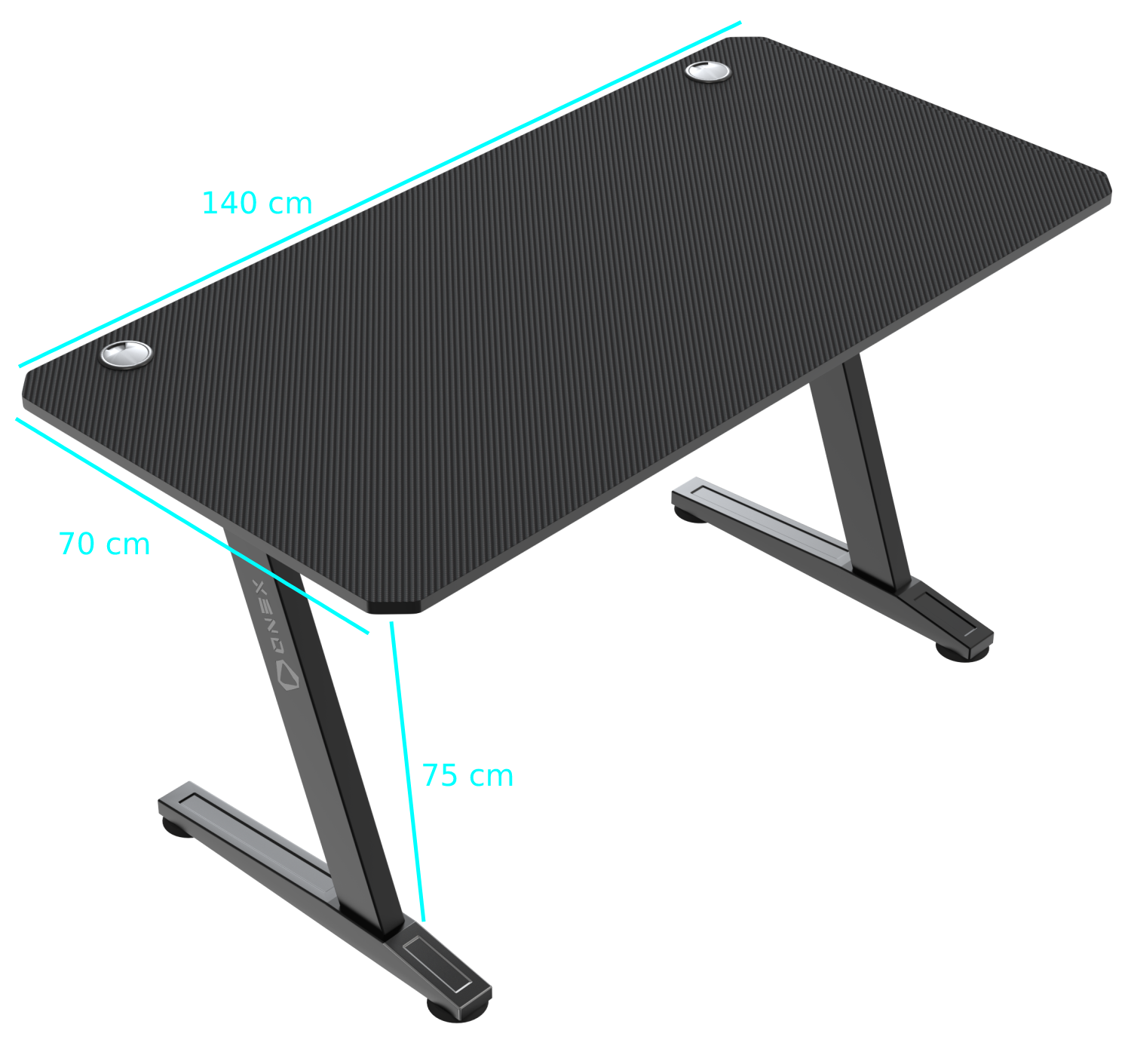 ONEX GD1400Z-SE Z Shaped Large Gaming Computer Desk, Home Office Gaming Computer Table