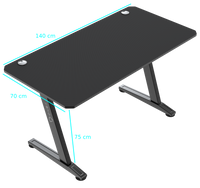 ONEX GD1400Z-SE Z Shaped Large Gaming Computer Desk, Home Office Gaming Computer Table