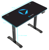 ONEX GDE1200SH Electric Height Adjustable Gaming Office Desk with full coverage mousepad